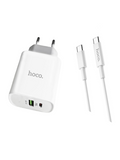 SMTE - Hoco 20W 1M Type C phone charger Fast Charging QC3.0 and PD ports