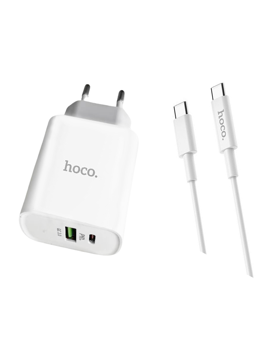 SMTE - Hoco 20W 1M Type C phone charger Fast Charging QC3.0 and PD ports