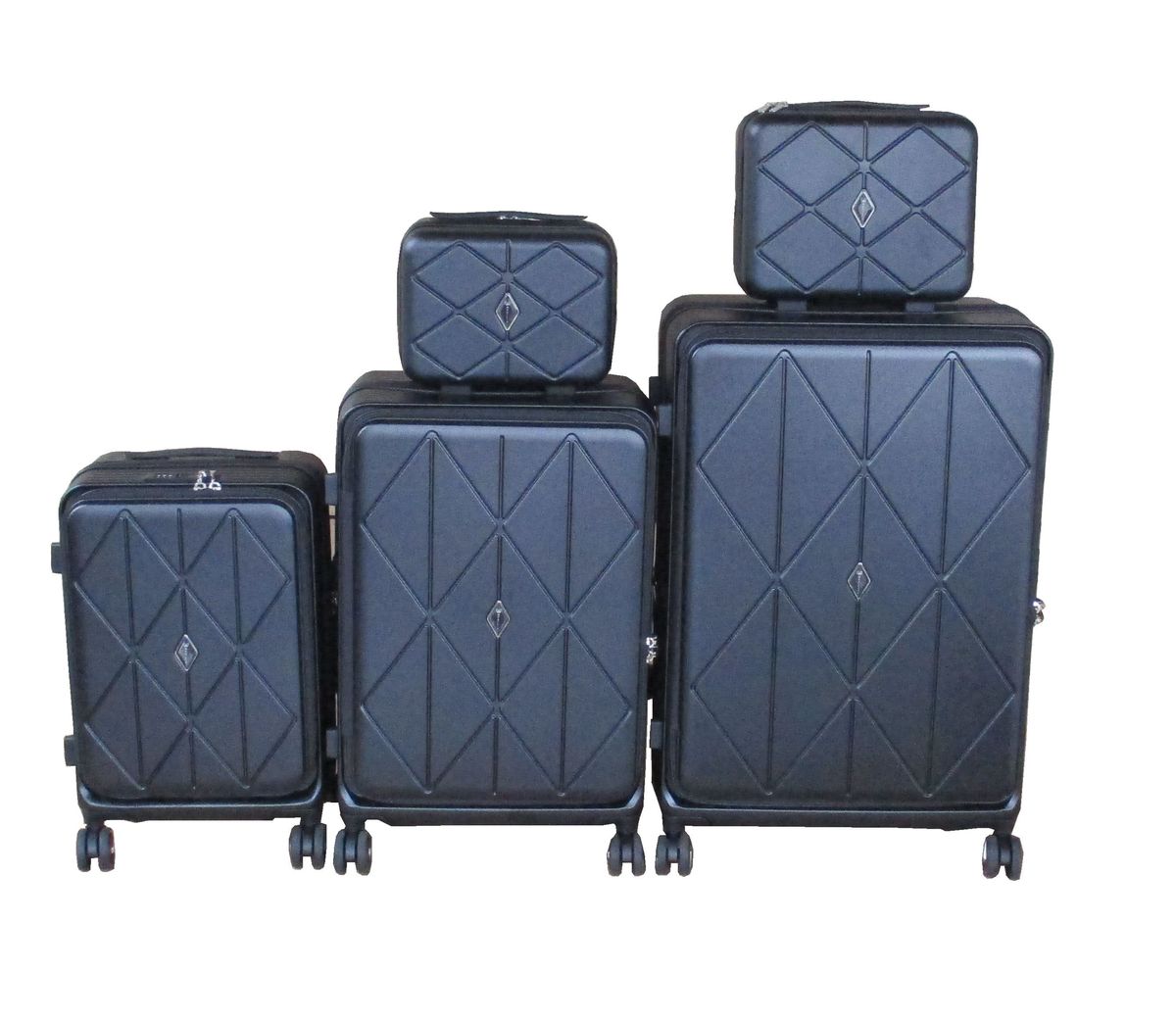 SMTE - Hardshell Luggage Set with Spinner Wheels and TSA LockBlack5Piece