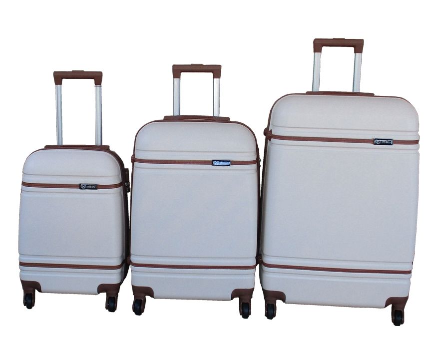 SMTE - 3 Piece Travel 27 Inch Luggage Suitcase Bag SetStylishCream White