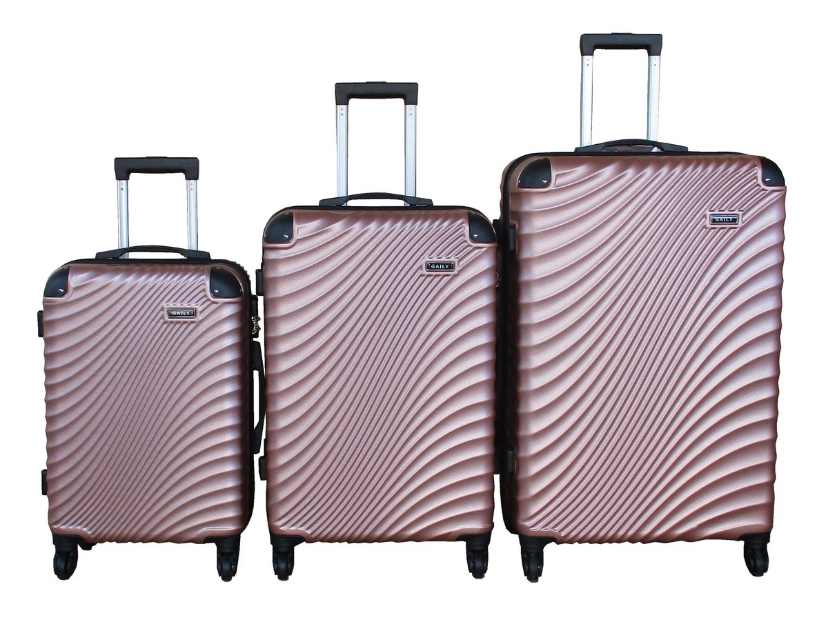 SMTE - 3 Piece Travel 30Inch Luggage Suitcase Bag SetStylishPink