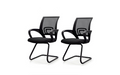 SMTE - Cantilever Chair with Mesh Cover and Floor Protectors - Set of 2