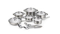 SMTE - 15-Piece Satin Finish Stainless Steel Induction Ready Cookware Set