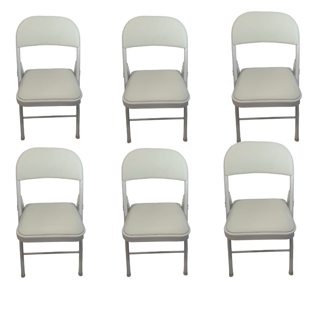 SMTE - Foldable Outdoor Chairs6 PackWhite