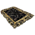 SMTE -  Quality Large 3D Printed European Style Rug - Black & Gold - F1 - B26