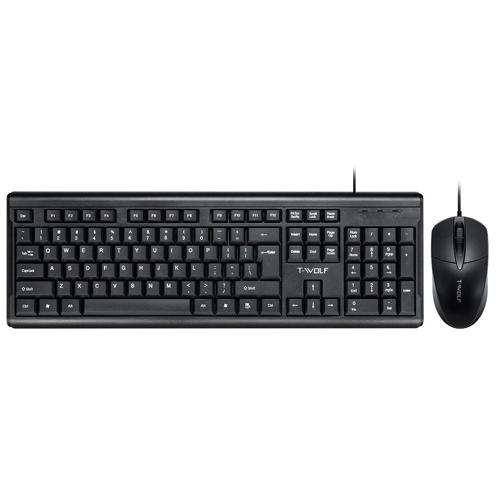 SMTE - T-WOLF TF500 Keyboard & Mouse Combo USB Wired Keyboard