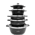 SMTE - Aluminum 10 Piece Non Stick Coating Pot Set