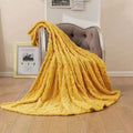 SMTE - Warm Throw Fleece Soft Blankets DoubleYellow