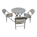 SMTE - 3 Folding padded Chair Outdoor Dining table combotp2