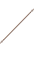 SMTE - Expandable Single Curtain Rod with Twisted Cage Finial - 3m