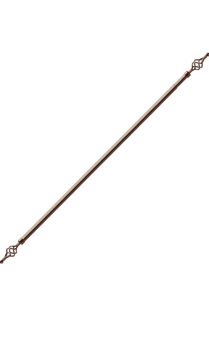 SMTE - Expandable Single Curtain Rod with Twisted Cage Finial - 3m