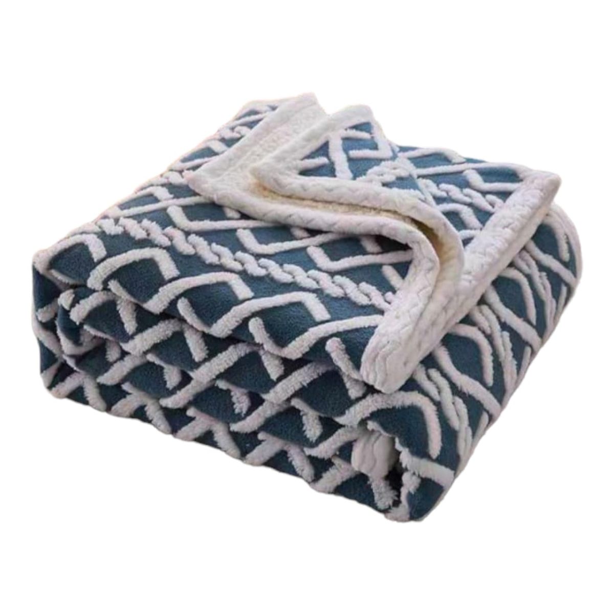 SMTE - Soft Sherpa Blanket Queen SizeBlue