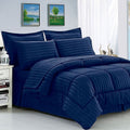 SMTE - Gripitt - 5pc Stripe Comforter Set - Royal Blue