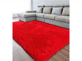SMTE - Red Shaggy Fluffy Rug\Carpet