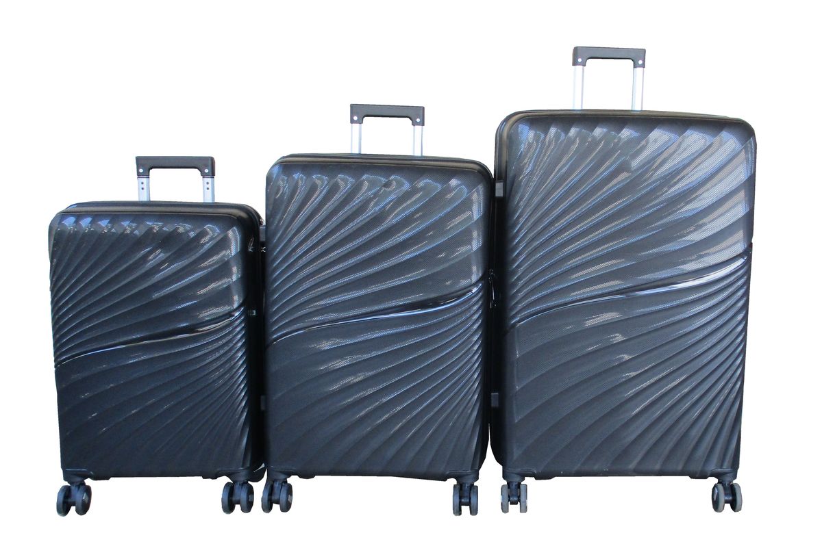SMTE - Unbreakable 3Piece Polypropylene Luggage SetLightweight/TSA Lock