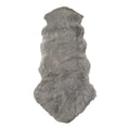 SMTE - Runner Soft Faux Sheepskin Fur Chair Couch Cover Rug for Bedroom FloorRed