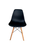 SMTE -  A304 Black Plastic Shell ChairWooden Legs