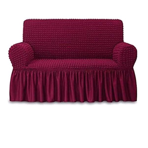 SMTE - 4 Pack Seater 2,2,1,1, Sofa / Couch Covers - Maroon
