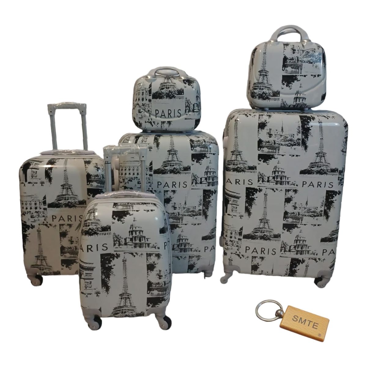 SMTE - The Paris Luggage 6 Piece Collection & Keyring