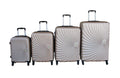 SMTE - Elegant Gold 4Piece Spinner Luggage Set with BuiltIn Locks