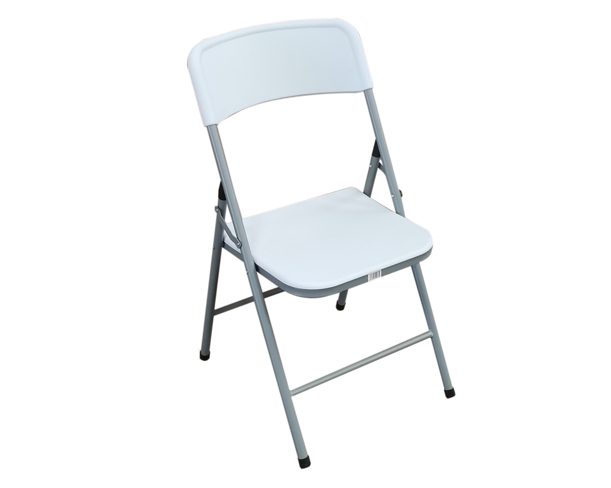 SMTE - 6Pc White, Grey Steel Folding Chair