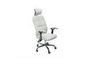 SMTE - Reclining Office PU Leather Chair with Head and Arm rests - White