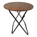 SMTE - Fancy Foldable Flip Round Table-Wood - 80 cm