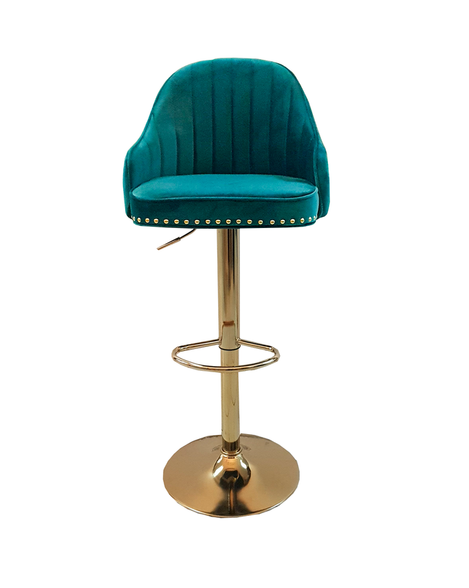 SMTE - Apollo Velvet Bar Stool - Green