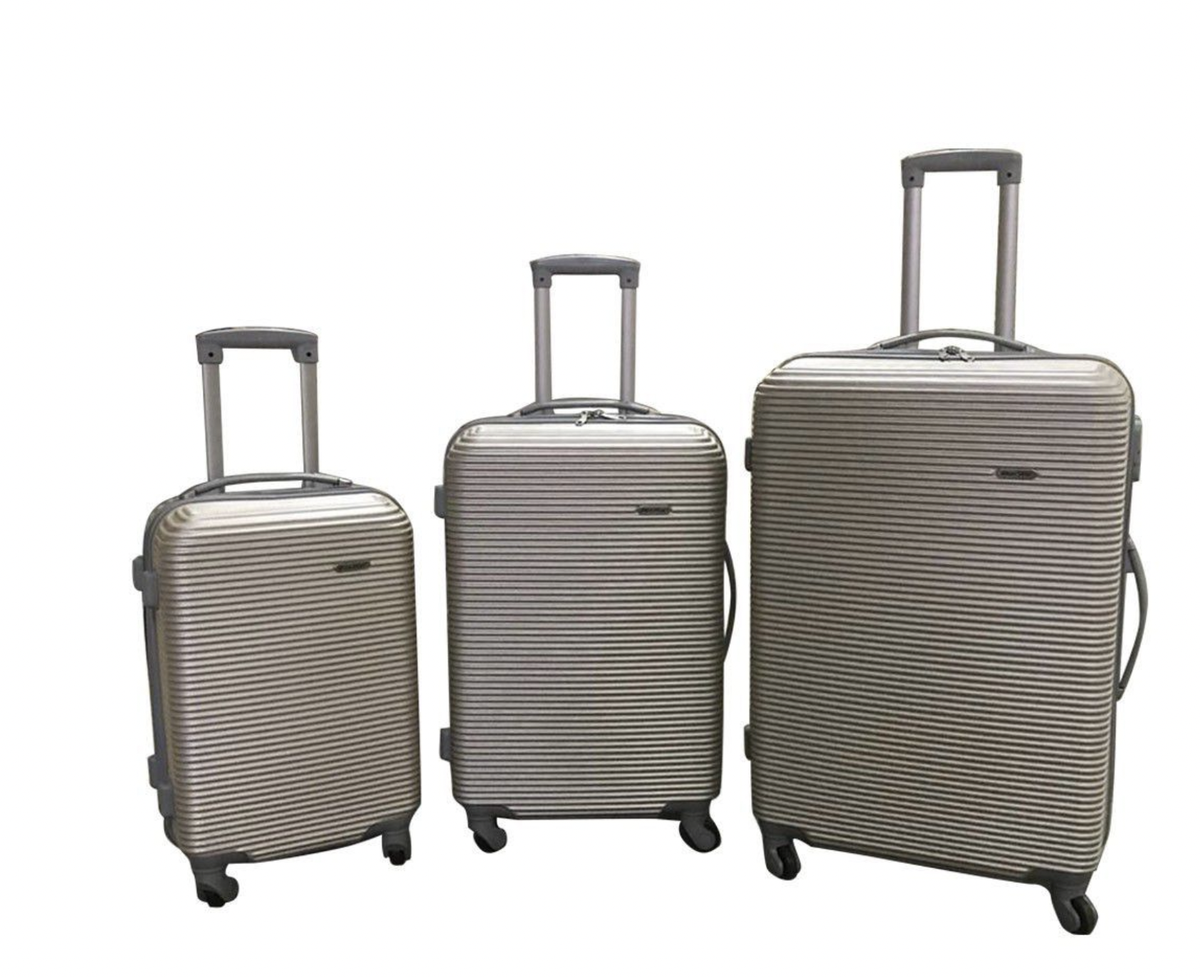 SMTE - Daska Hard Outer Shell Travel Luggage Set - 3 Piece - Gold