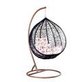 SMTE - Hanging Nest Chairs Patio / Garden / Balcony Swing Chairs - Black Colour