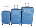 SMTE - Light Blue ABS 3Piece Luggage SetDurable, Lightweight, Spinner Wheels