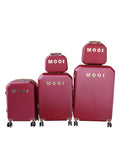 SMTE - Red 5Piece ABS Luggage SetDurable, Stylish and Secure Travel Solution