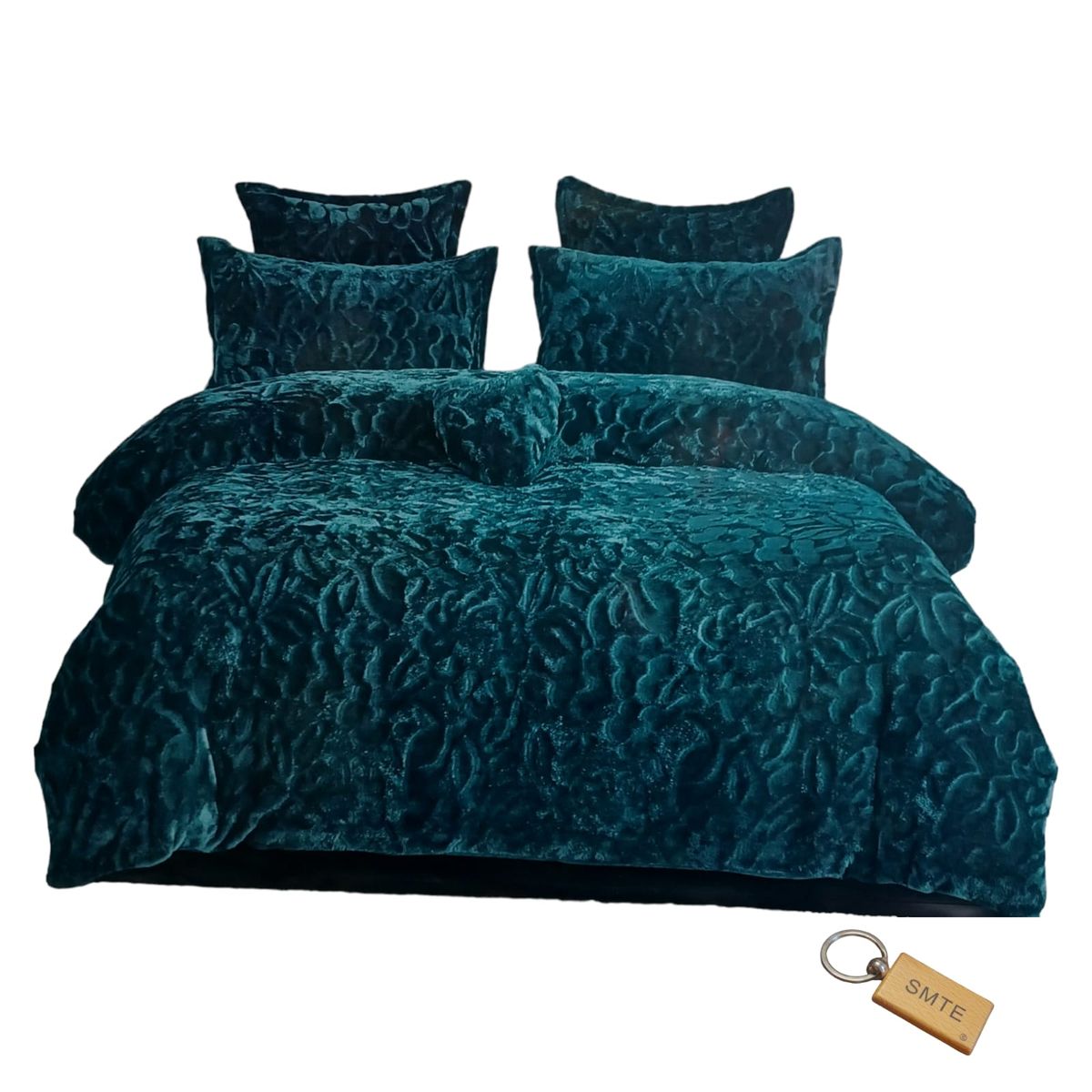 SMTE - Fiber Haven6Piece Quilt Cover Set and KeyringBlue