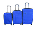 SMTE - Blue Star3Piece Bright Blue Spinner Luggage Set with Telescopic Handles