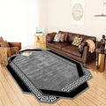 SMTE - Dream world 3D printed European Style Rugs - Black Grey