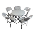SMTE - 5 Folding Chair Outdoor Dining Table ComboTp1