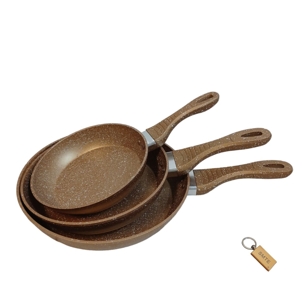 SMTE - The Granite Fry PanThe Ultimate Culinary Companion + KeyringGold