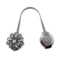 SMTE - High End Design Curtain Holder - Floral Set of Two - Silver