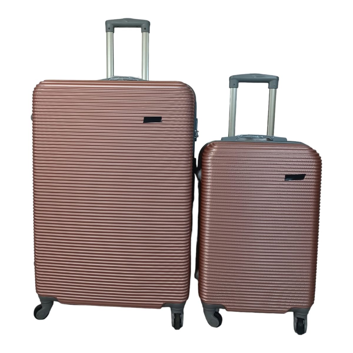 SMTE - 2 Piece Hard Outer Shell Luggage SetPink
