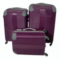 SMTE - 3Piece Hard Shell Luggage SetPurple