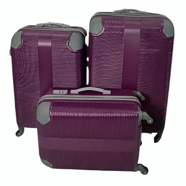 SMTE - 3Piece Hard Shell Luggage SetPurple