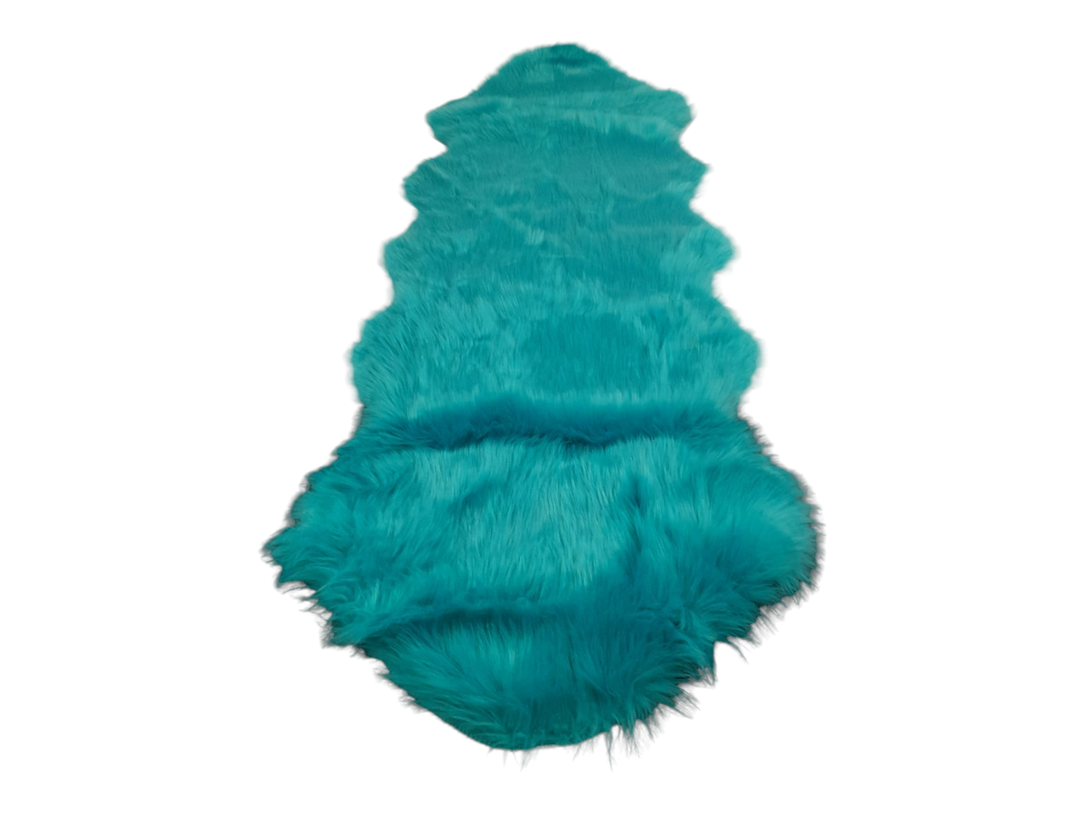SMTE - Faux Fur Rug - 60cm x 1.8 m - Blue