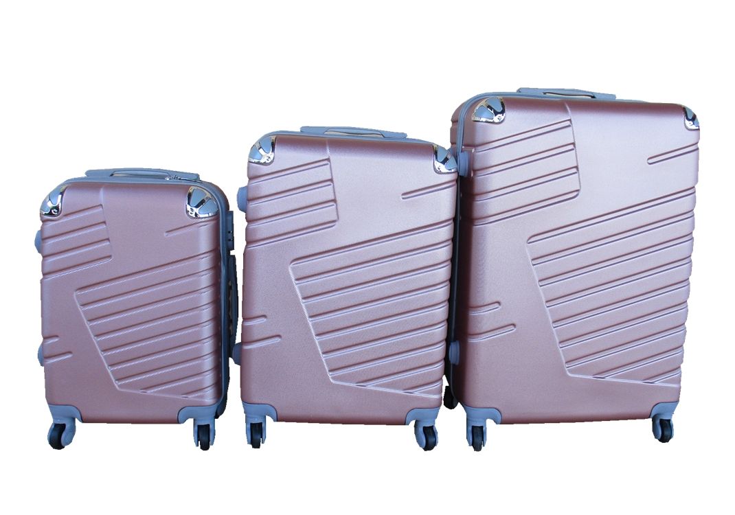 SMTE - 3 Piece Luggage Set - 27 inch - Light Rose Gold