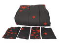 SMTE - Bedding- 5 PieceComforter Set-Queen Size- Black/Red