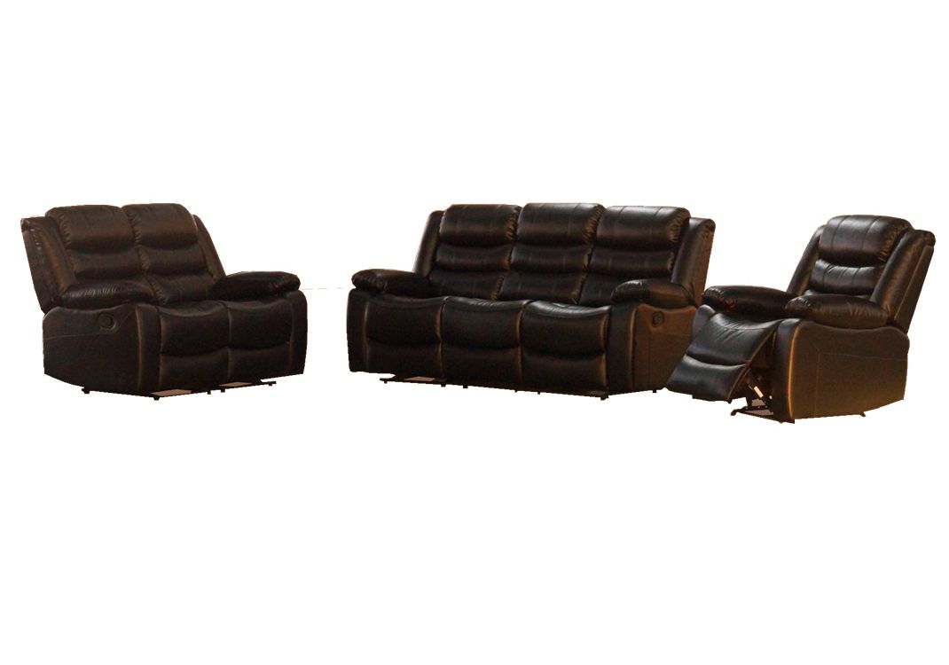 SMTE - 6 Seat Recliner Sofa Chair Lounge Suite - Dark Brown