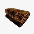 SMTE - Queen Size Quality IYWA soft Blanket Embossed Pattern - Dark Brown