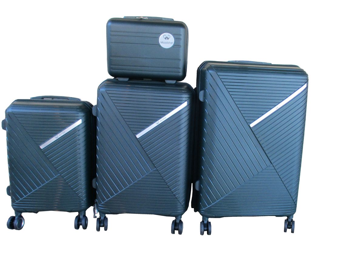 SMTE - Unbreakable Travel Luggage 4 Piece Suitcases Spinner - Green