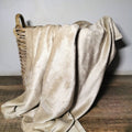 SMTE - Blanket Throw Flannel Fleece - 150 x 200cm - Taupe