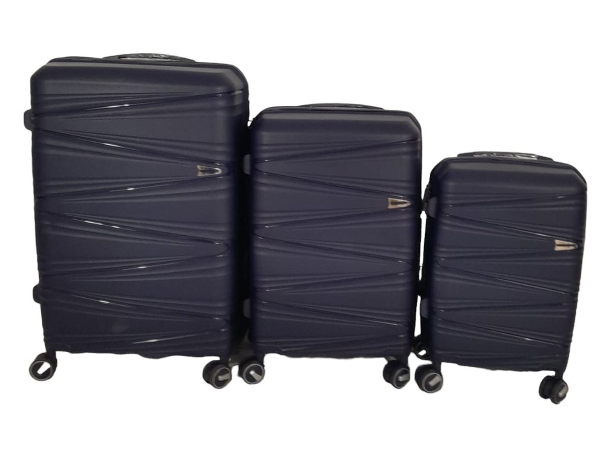 SMTE -  Acesa Hard Shell Elite UBS Suitcase Set 3 Piece - Blue