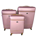 SMTE - Begin Again 3Piece Hard Shell ABS Luggage SetPink